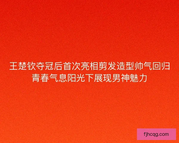 王楚钦夺冠后首次亮相剪发造型帅气回归青春气息阳光下展现男神魅力